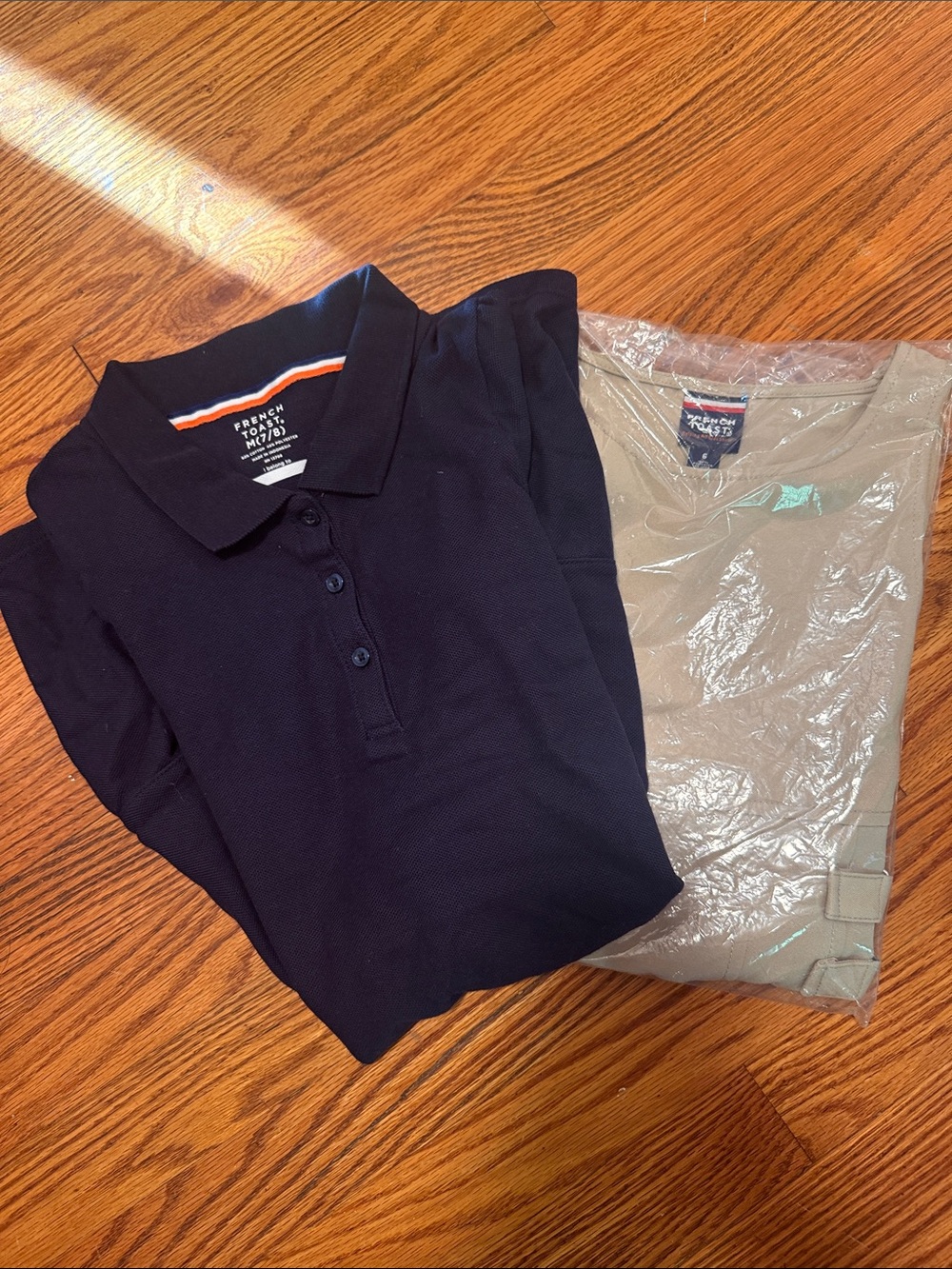 French Toast Girls' Navy and Khaki Polo Pack